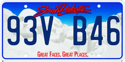 SD license plate 93VB46