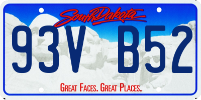 SD license plate 93VB52