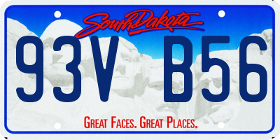 SD license plate 93VB56