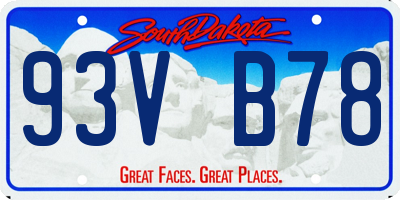 SD license plate 93VB78