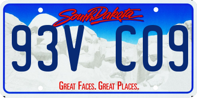SD license plate 93VC09