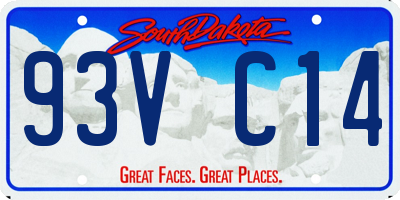 SD license plate 93VC14