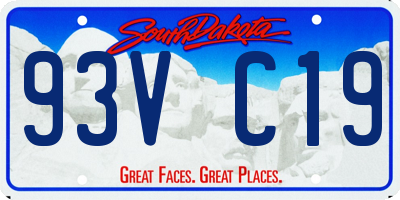 SD license plate 93VC19