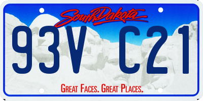 SD license plate 93VC21