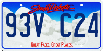 SD license plate 93VC24