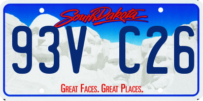 SD license plate 93VC26