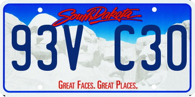 SD license plate 93VC30