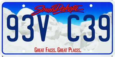 SD license plate 93VC39