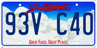 SD license plate 93VC40