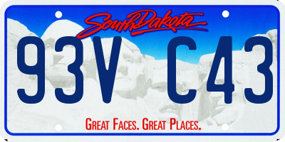 SD license plate 93VC43