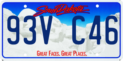 SD license plate 93VC46
