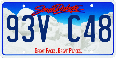 SD license plate 93VC48