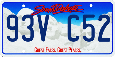 SD license plate 93VC52