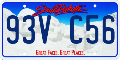 SD license plate 93VC56