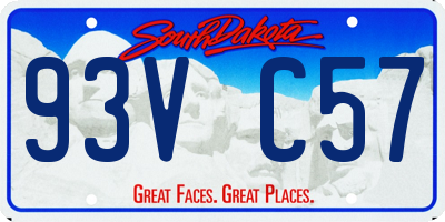 SD license plate 93VC57