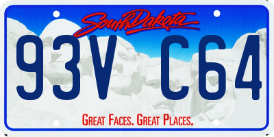 SD license plate 93VC64
