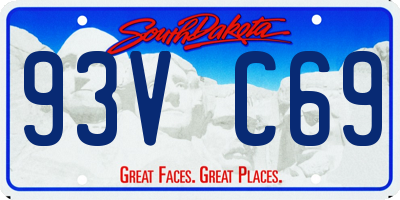 SD license plate 93VC69
