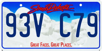 SD license plate 93VC79