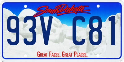 SD license plate 93VC81