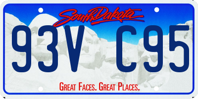SD license plate 93VC95