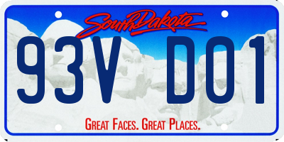 SD license plate 93VD01