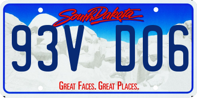 SD license plate 93VD06
