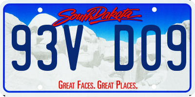 SD license plate 93VD09