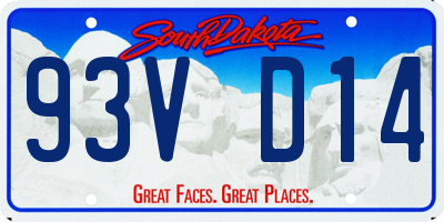 SD license plate 93VD14
