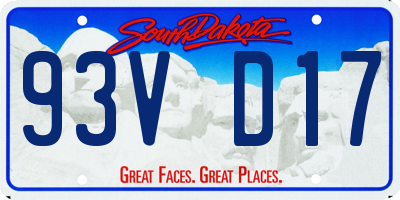 SD license plate 93VD17