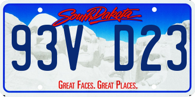 SD license plate 93VD23