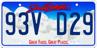 SD license plate 93VD29