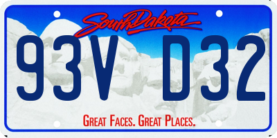 SD license plate 93VD32