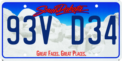 SD license plate 93VD34