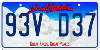 SD license plate 93VD37