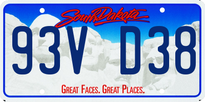 SD license plate 93VD38