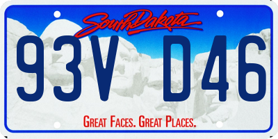 SD license plate 93VD46