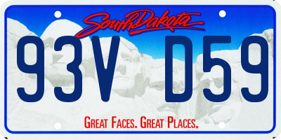 SD license plate 93VD59