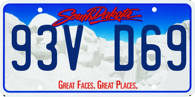 SD license plate 93VD69