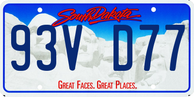 SD license plate 93VD77