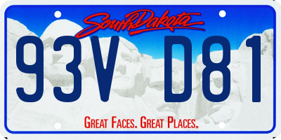 SD license plate 93VD81