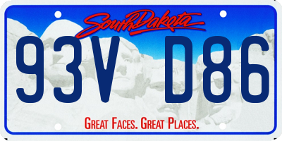 SD license plate 93VD86