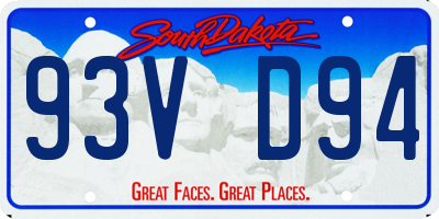 SD license plate 93VD94