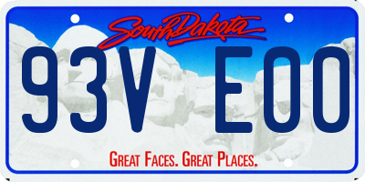 SD license plate 93VE00
