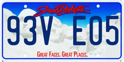 SD license plate 93VE05