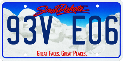 SD license plate 93VE06