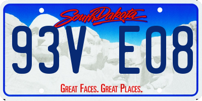 SD license plate 93VE08