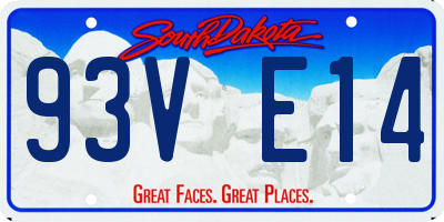 SD license plate 93VE14