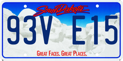 SD license plate 93VE15