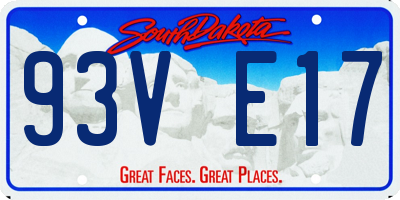 SD license plate 93VE17