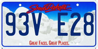 SD license plate 93VE28